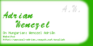 adrian wenczel business card